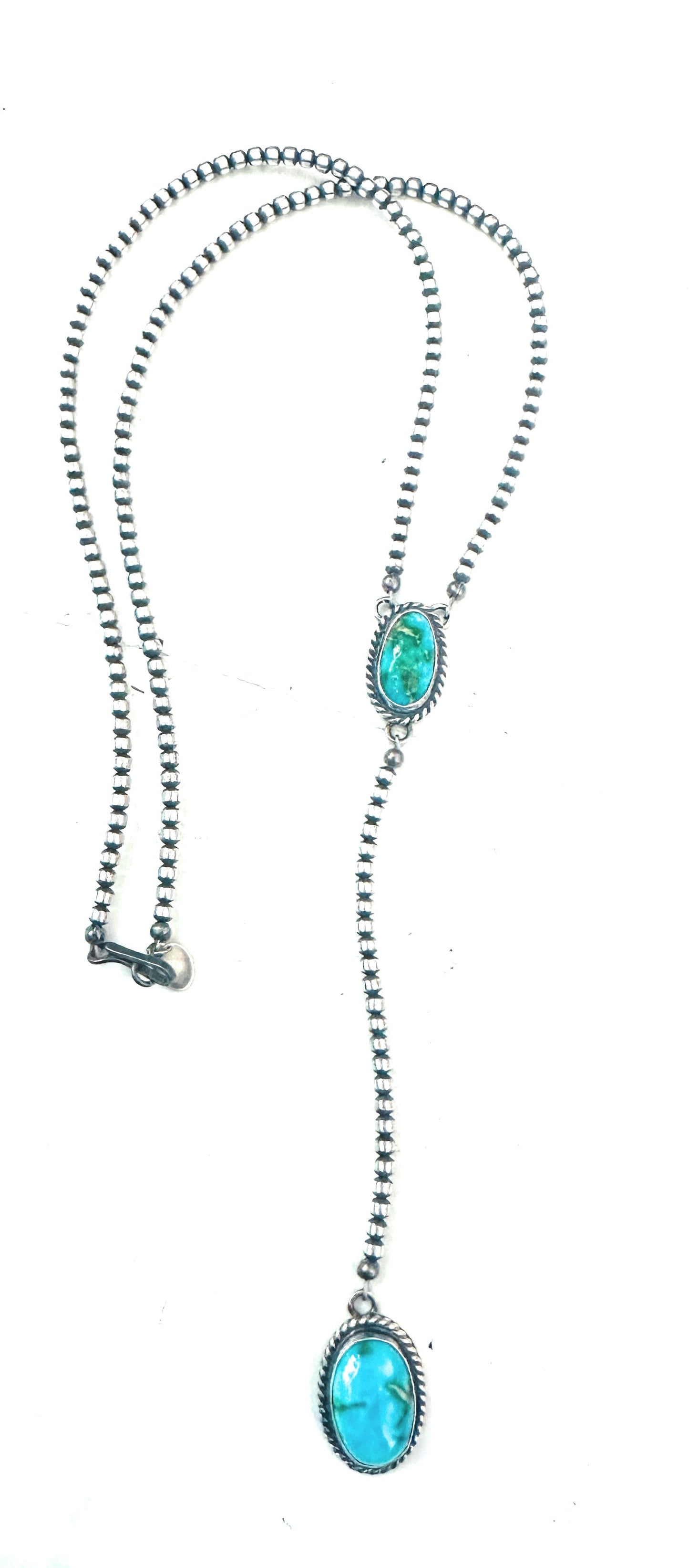 Handcrafted Sterling Silver & Sonoran Mountain Turquoise Beaded Necklace