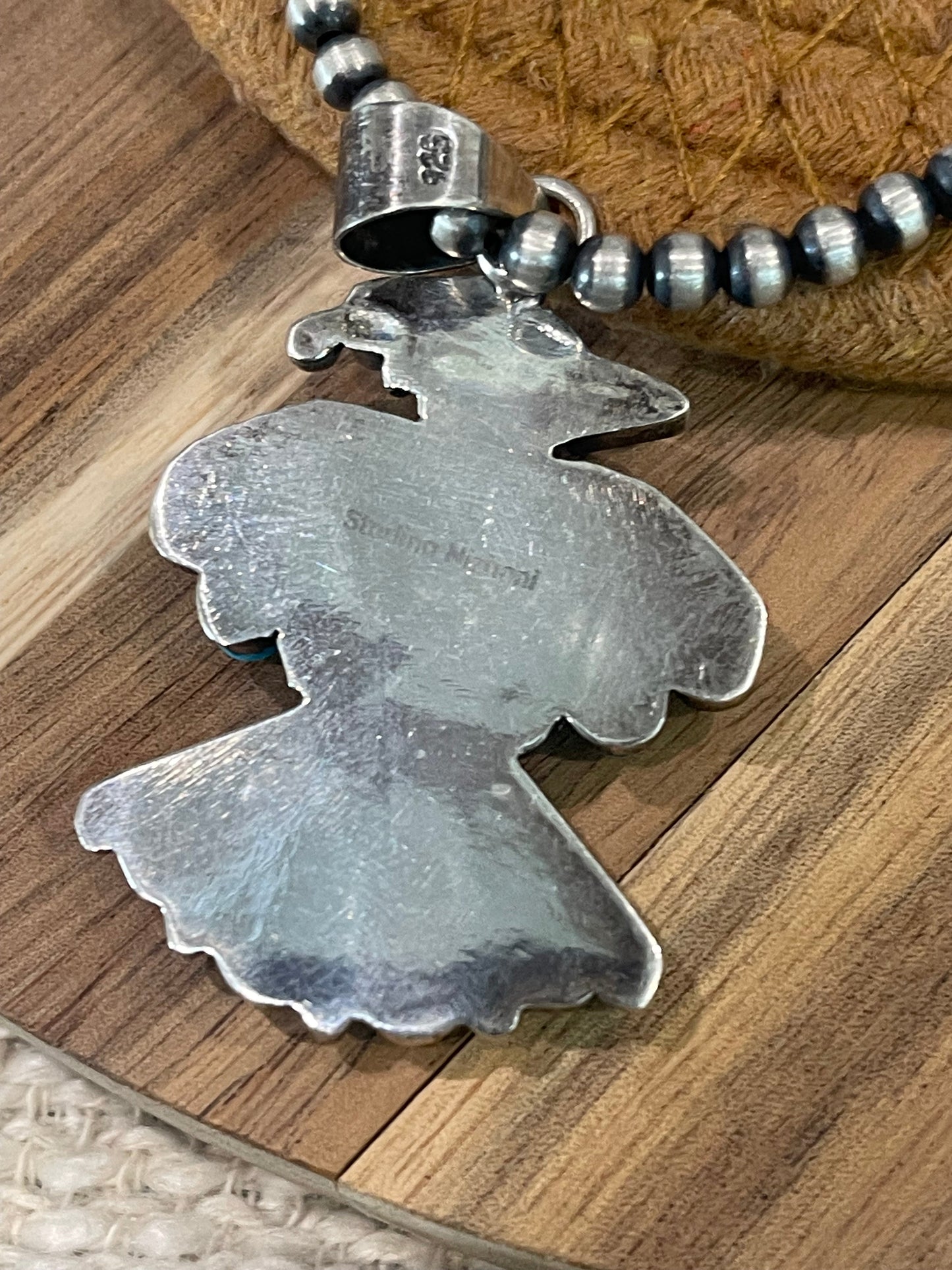 Handmade Sterling Silver & Multi Stone Thunderbird Pendant