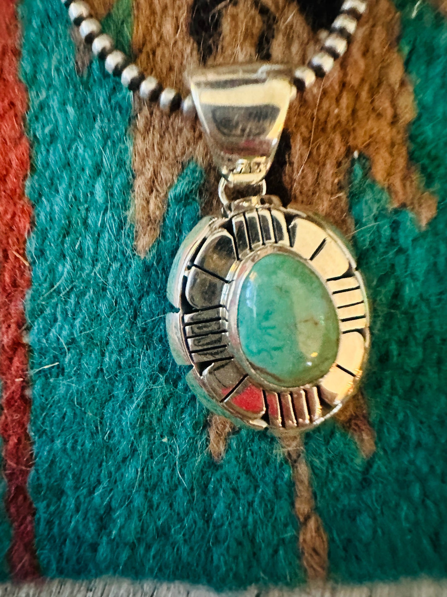 Handcrafted Turquoise & Sterling Silver Pendant