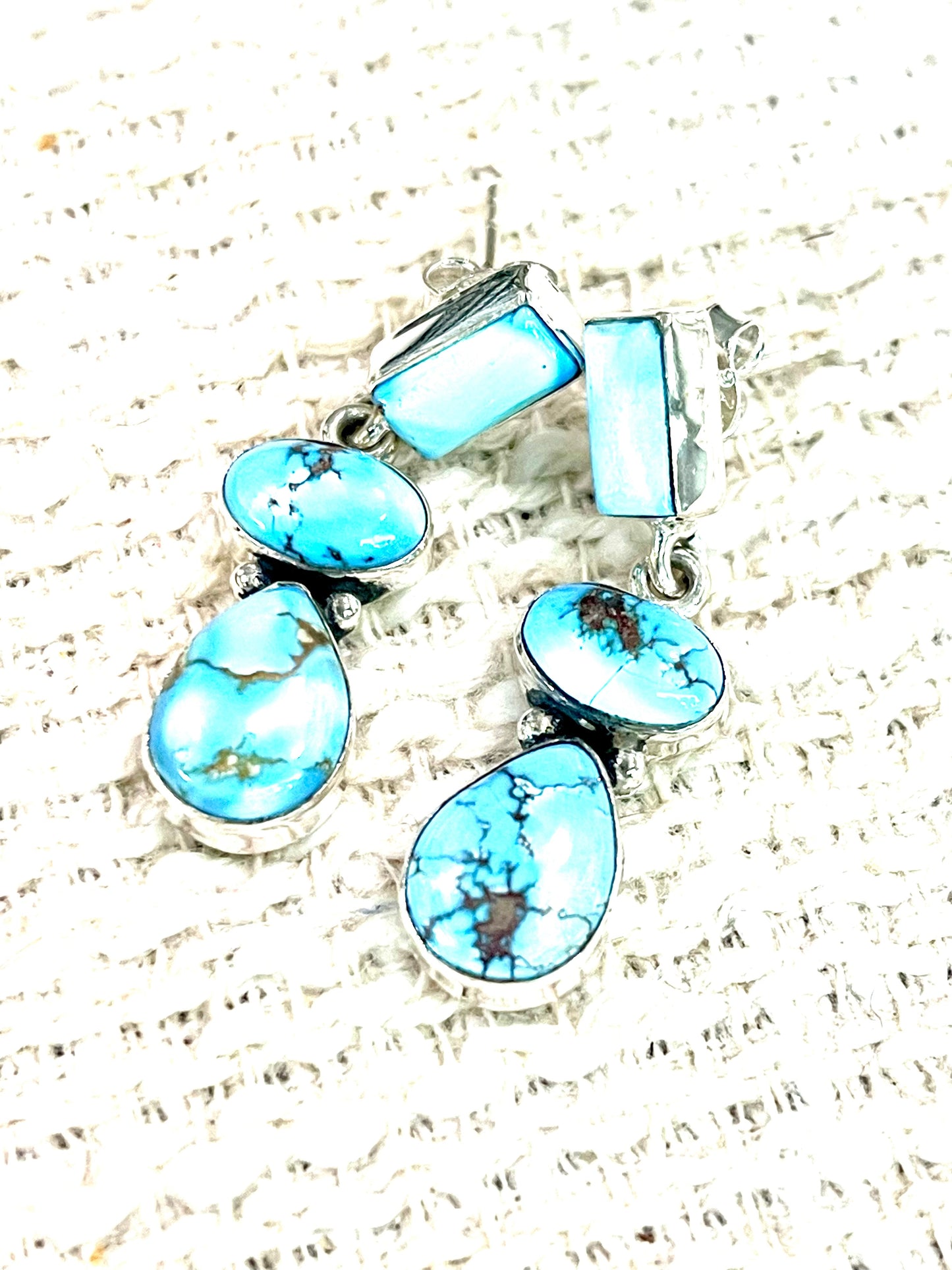 Handcrafted Sterling Silver & Golden Hills Post Dangle Earrings