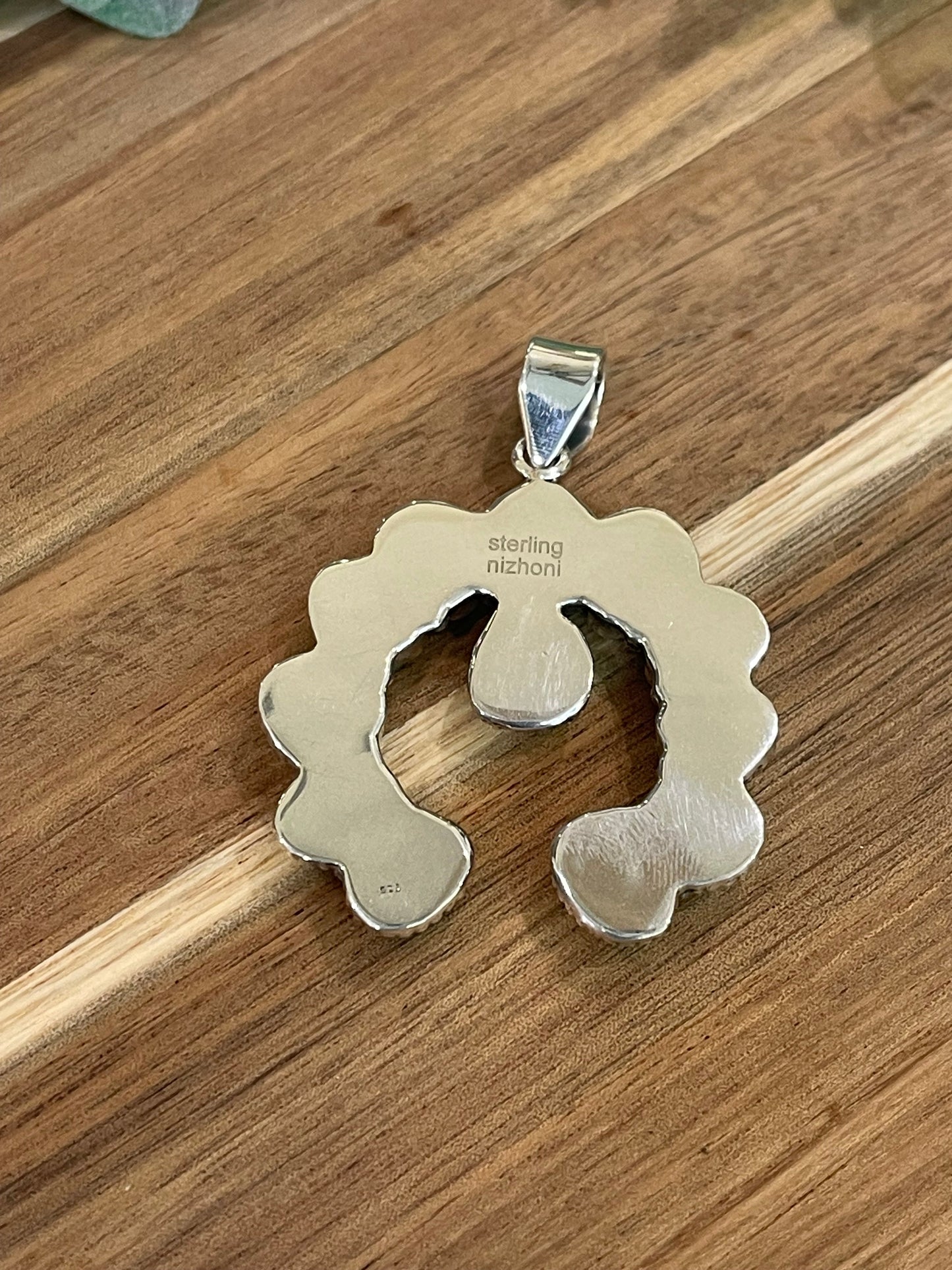 Handmade Sterling Silver & Sonoran Mountain Turquoise Naja Pendant- Bluer