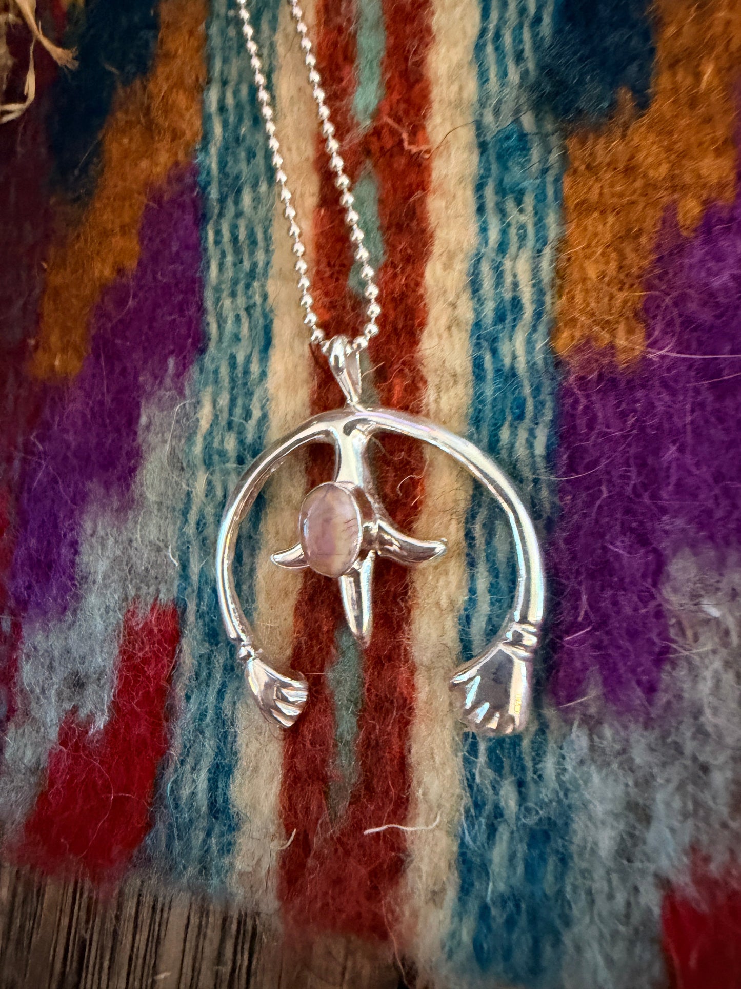 Handcrafted Sterling Silver & Opal Naja Pendant by Joseph Martinez