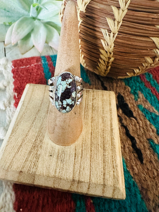 Handcrafted Variscite & Sterling Silver Ring Size 6.5