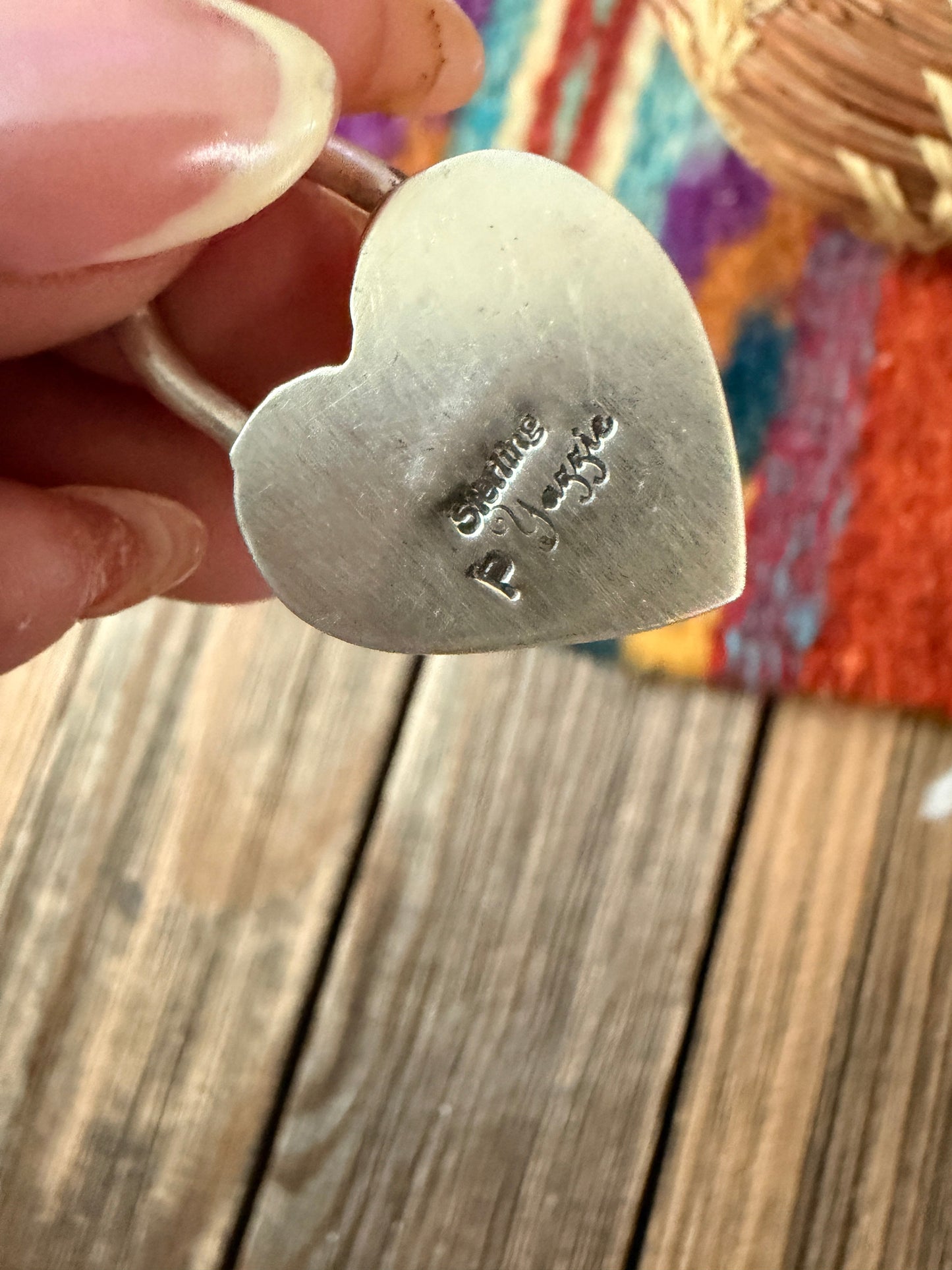 Handcrafted Sterling Silver & Turquoise Heart Locket Pendant