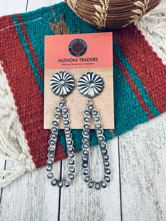 Handcrafted Sterling Silver Dangle Earrings By Eugene Charley