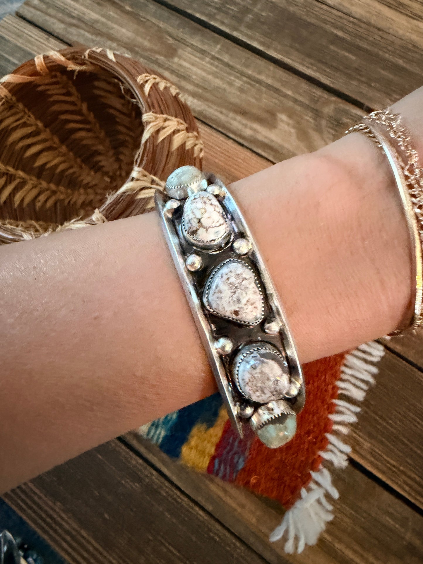 Handcrafted Dry Creek Turquoise & Sterling Silver Cuff Bracelet by Paul Largo
