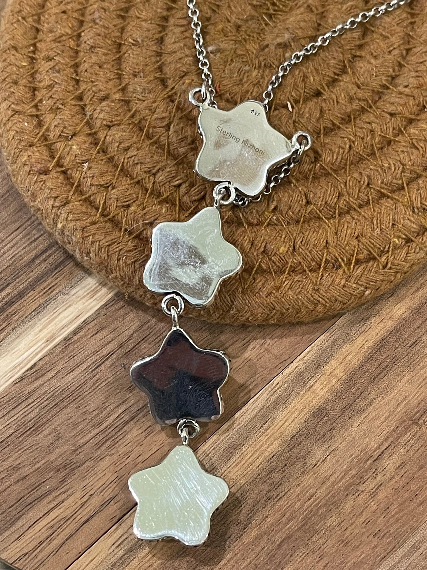Handcrafted Sterling Silver & Bumble Bee Star Drop Necklace