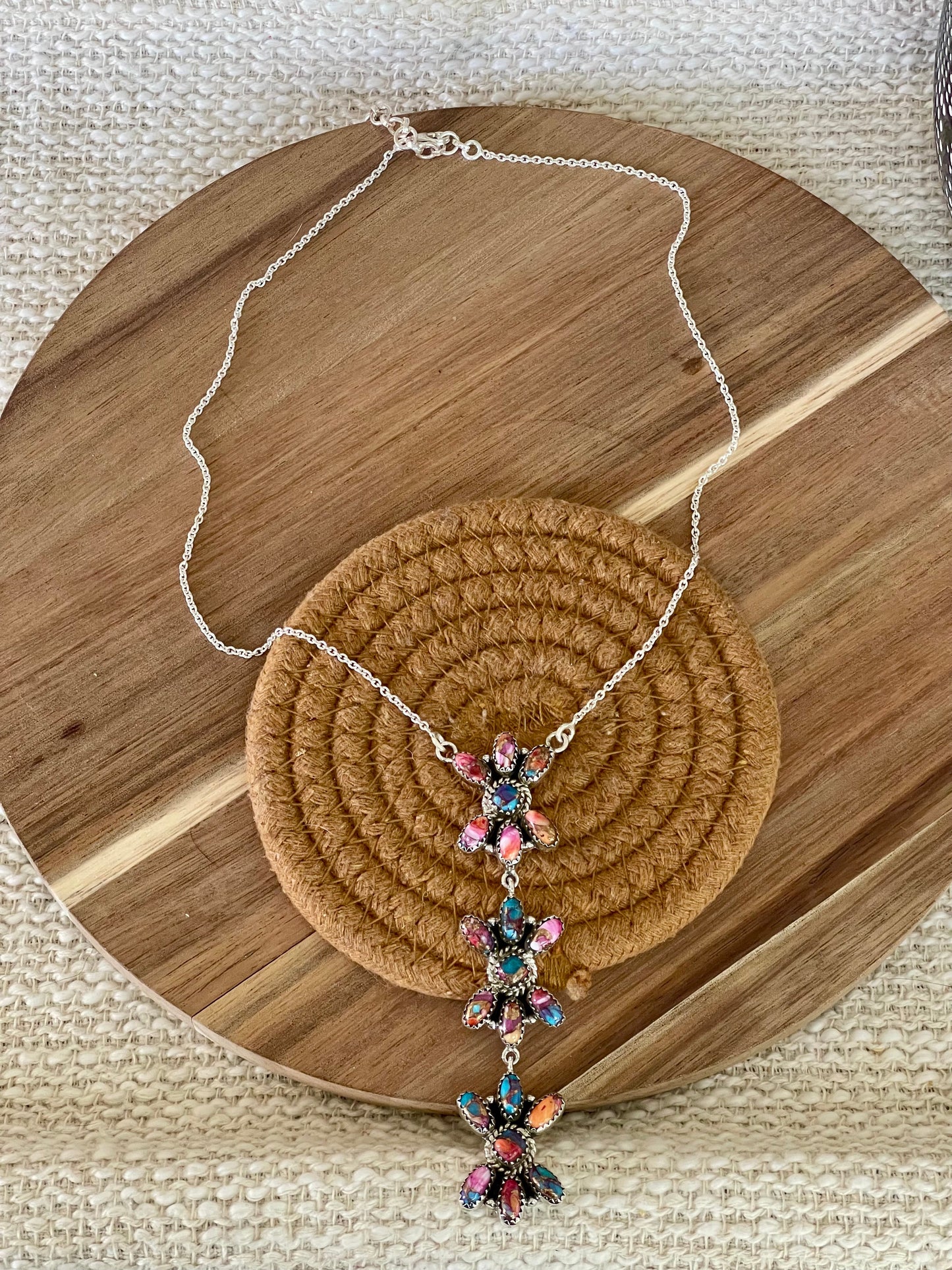 Handcrafted Sterling Silver & Pink Dream Mojave Necklace