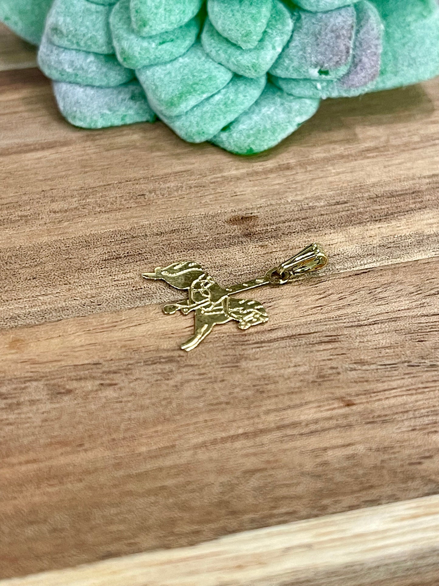 Vintage Gold Plated Horse Pendant