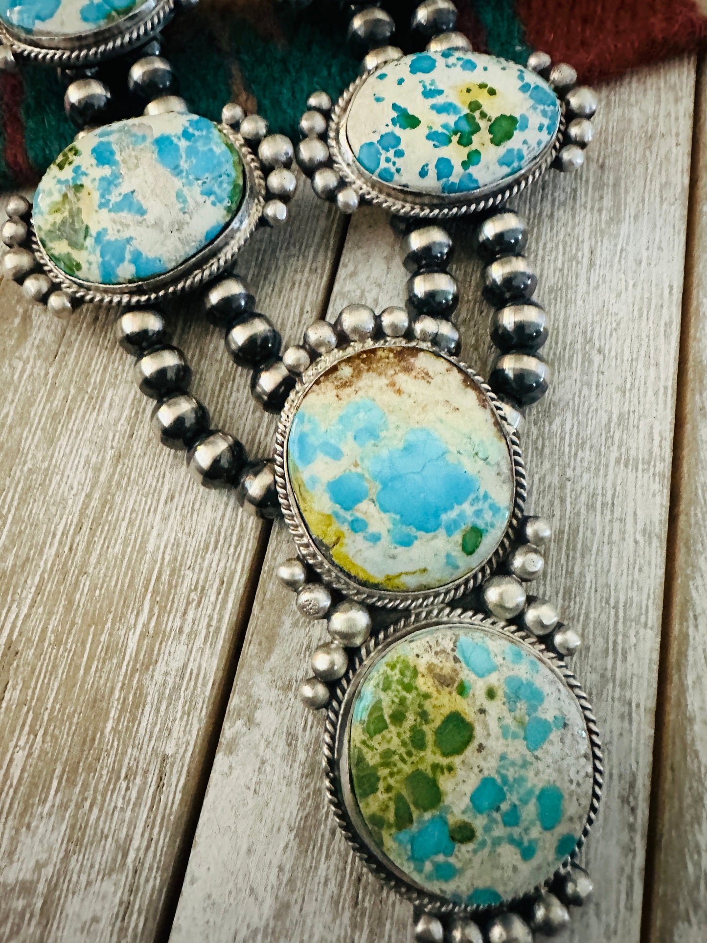 Handcrafted Sterling Silver & Sonoran Mountain Turquoise Necklace