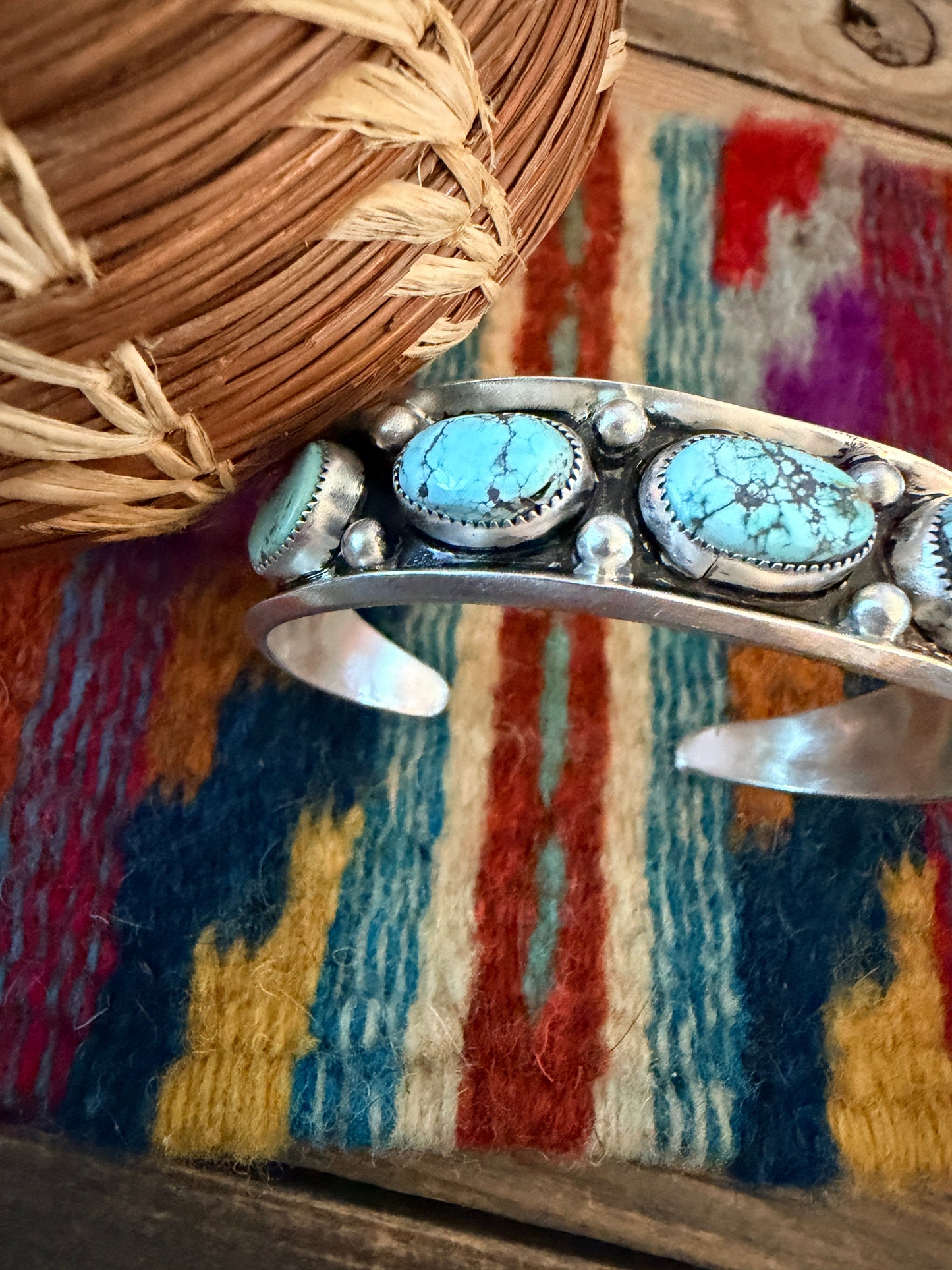 Handcrafted Dry Creek Turquoise & Sterling Silver Cuff Bracelet by Paul Largo