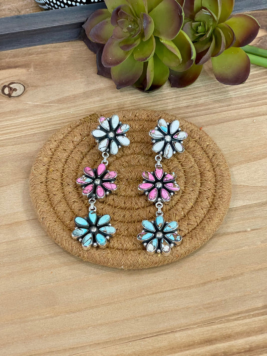 Handmade Cotton Candy & Sterling Silver Dangles