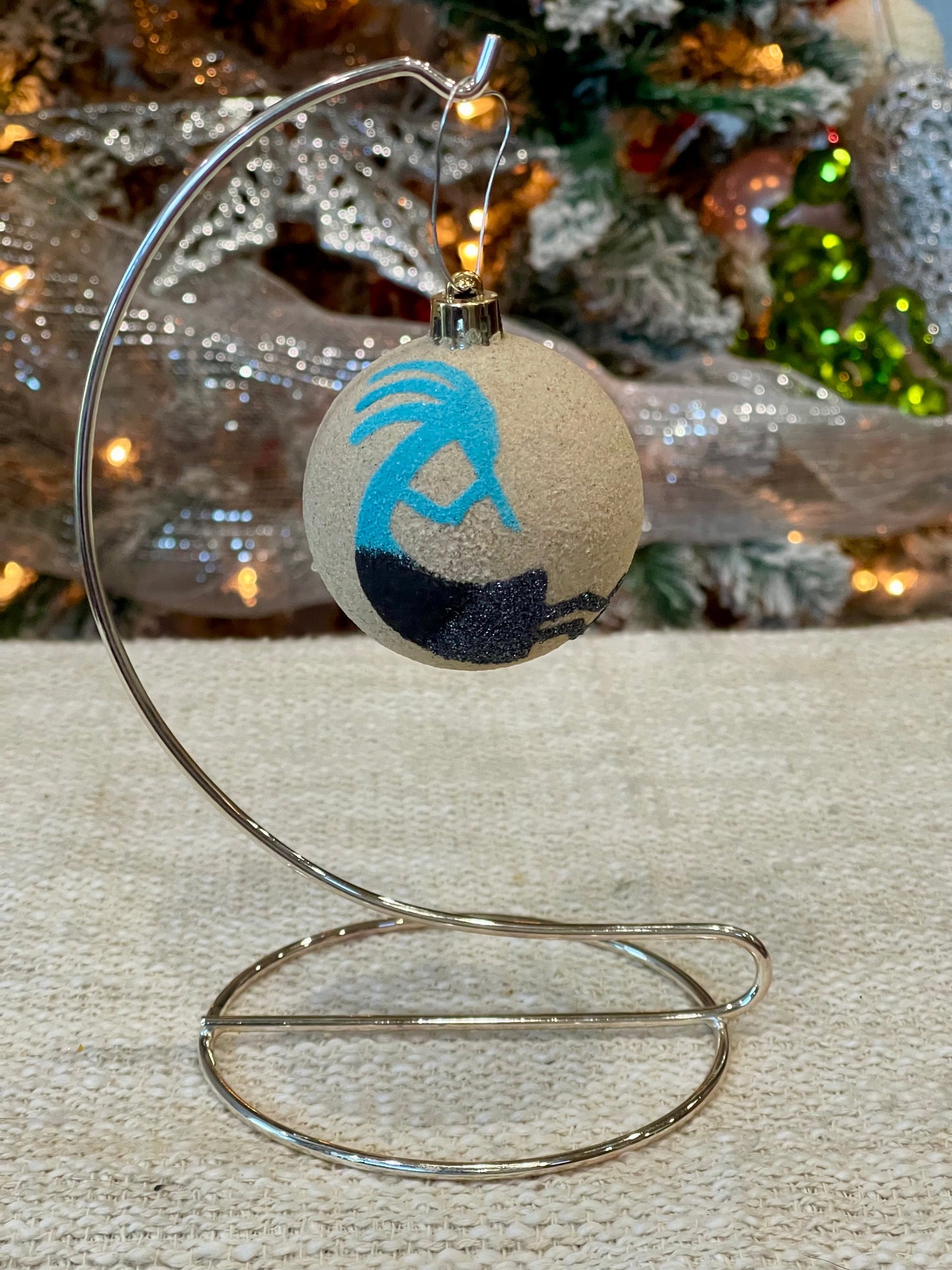 Handcrafted Ceramic Sand Painted Ornament