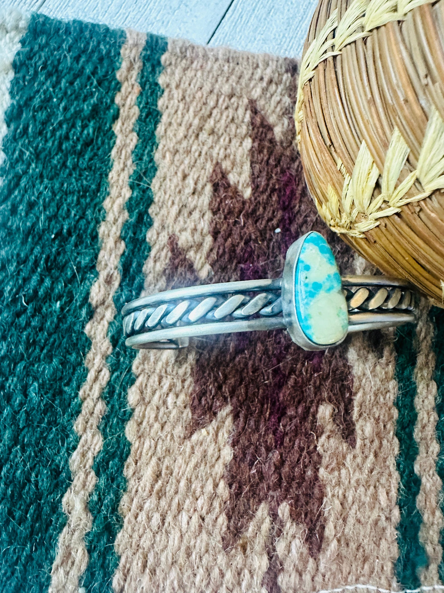Handcrafted Sterling Silver & Turquoise Cuff Bracelet