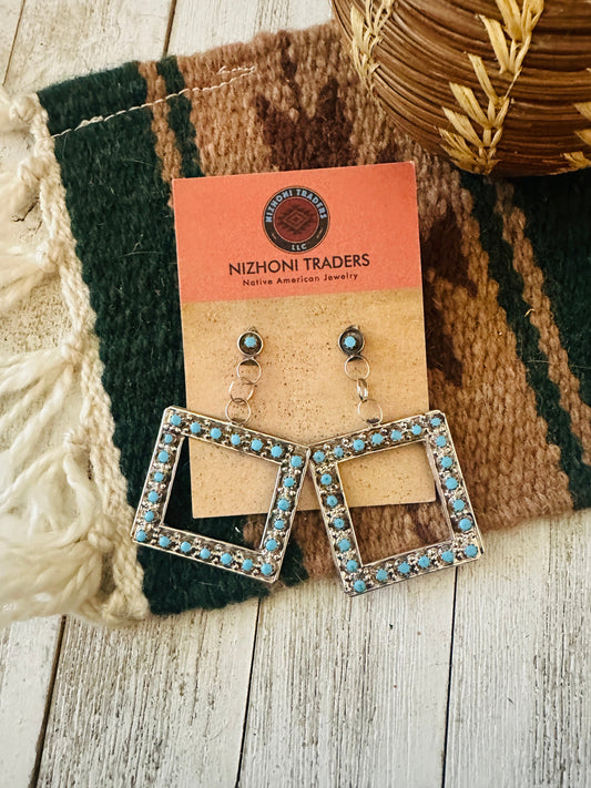Handcrafted Sterling Silver & Turquoise Snake Eye Earrings