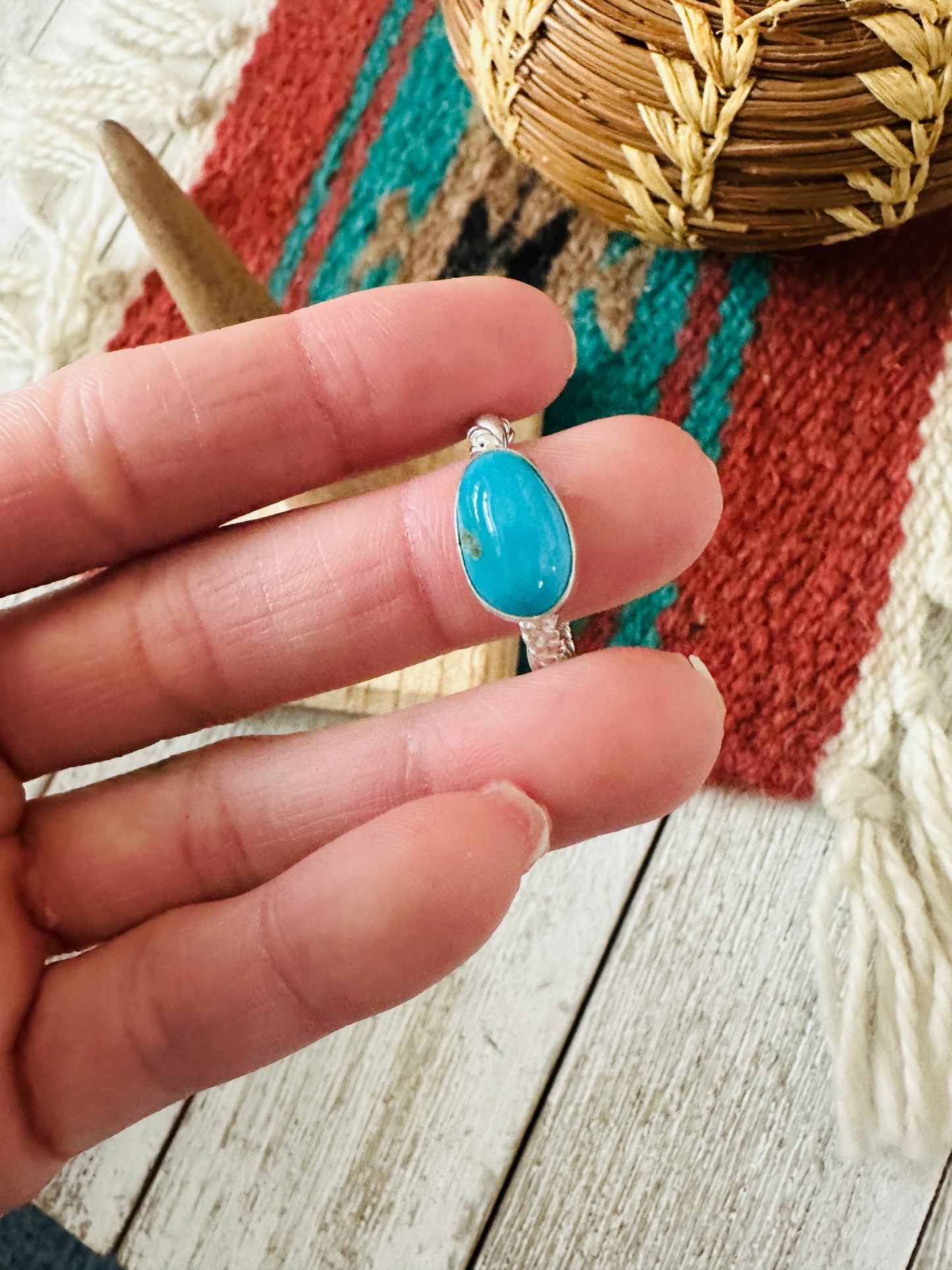 Handcrafted Turquoise & Sterling Silver Ring