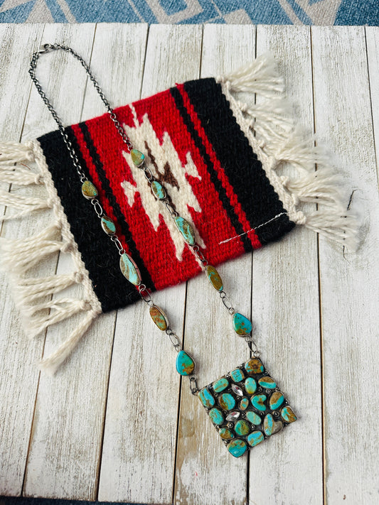 Handcrafted Sterling Silver & Royston Turquoise Necklace by Jacqueline Silver
