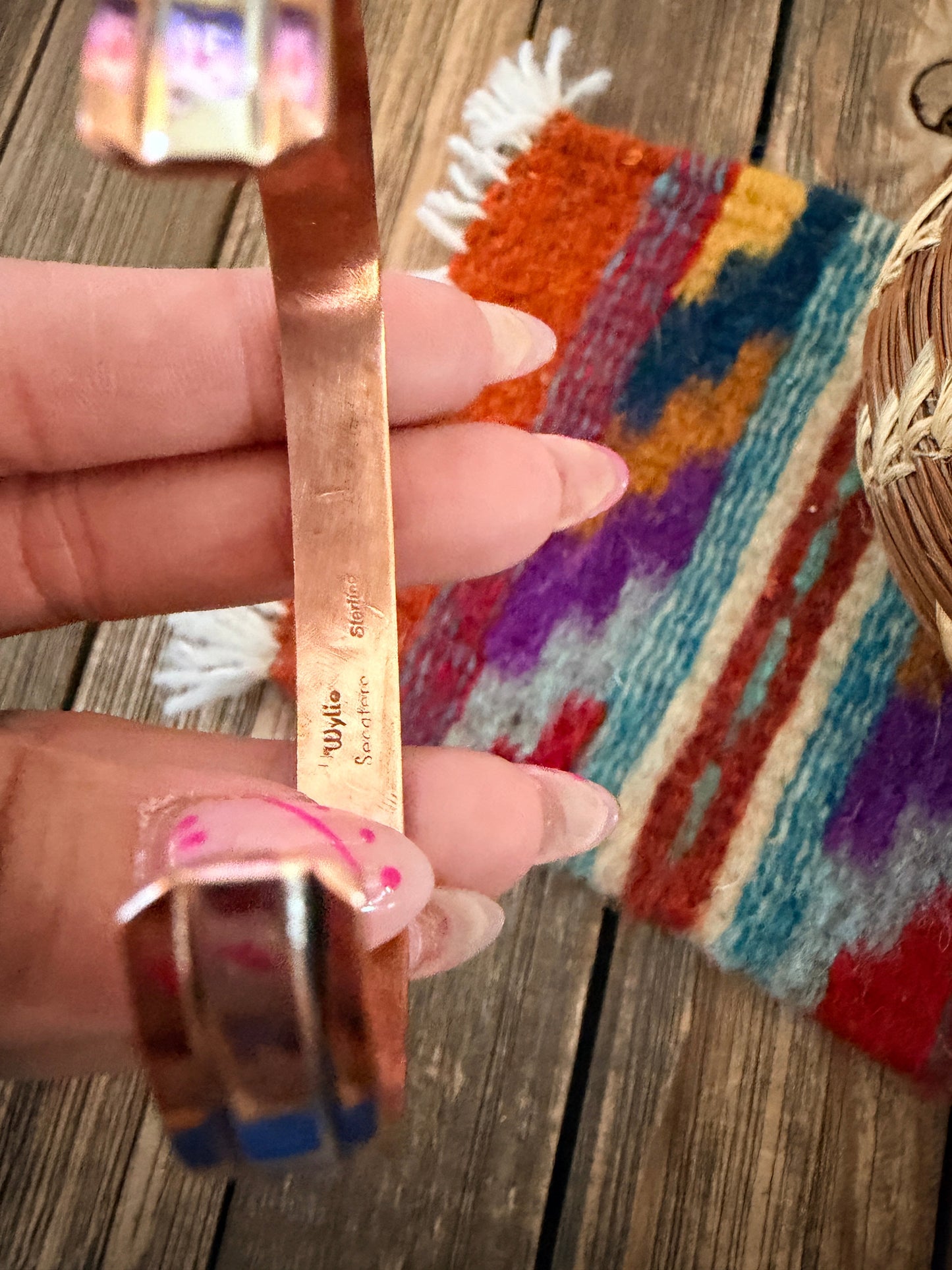 Handcrafted Copper & Sterling Silver Cuff Bracelet