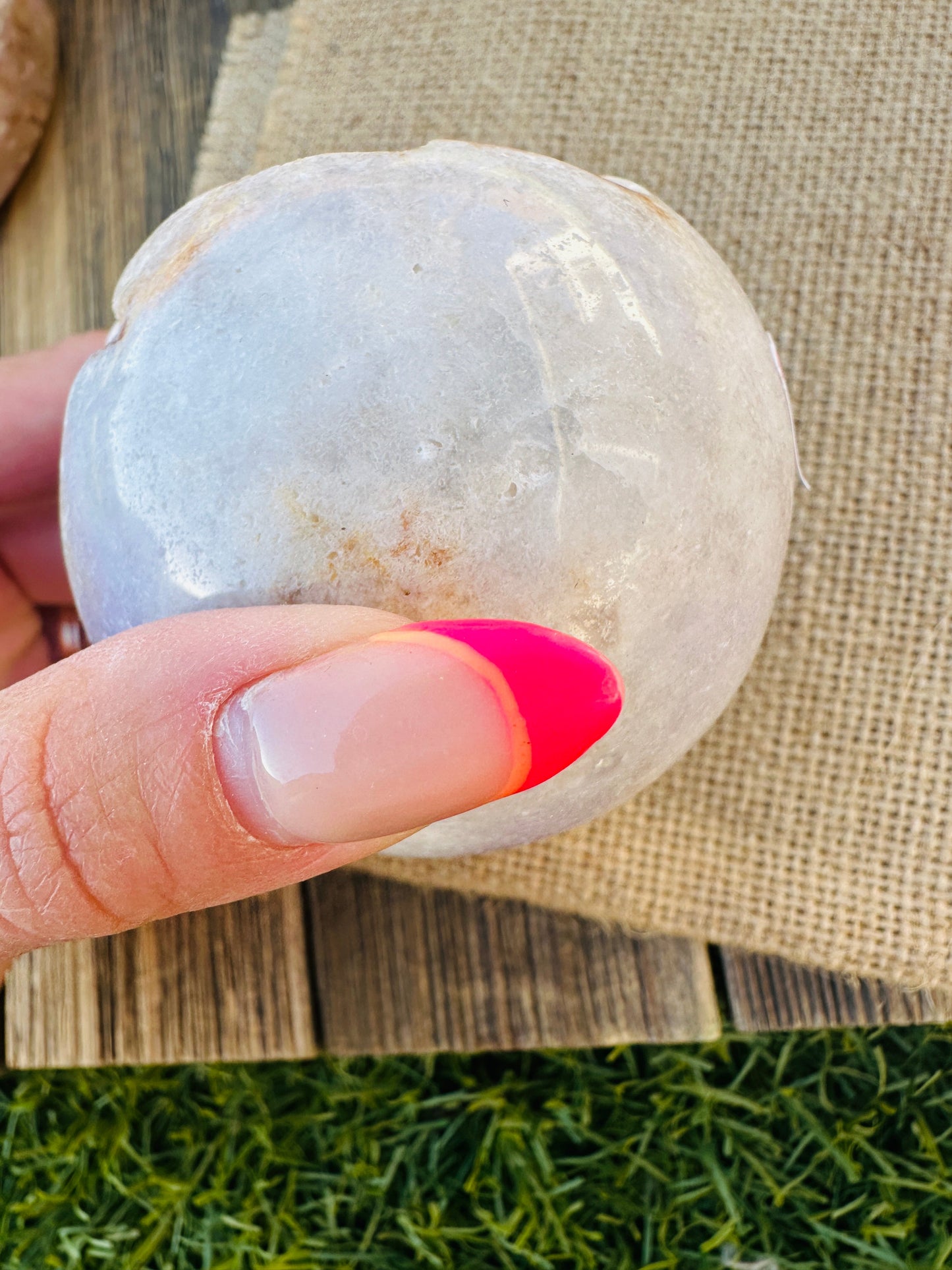 Nizhoni Crystals ✨  Pink Amethyst Geode Sphere