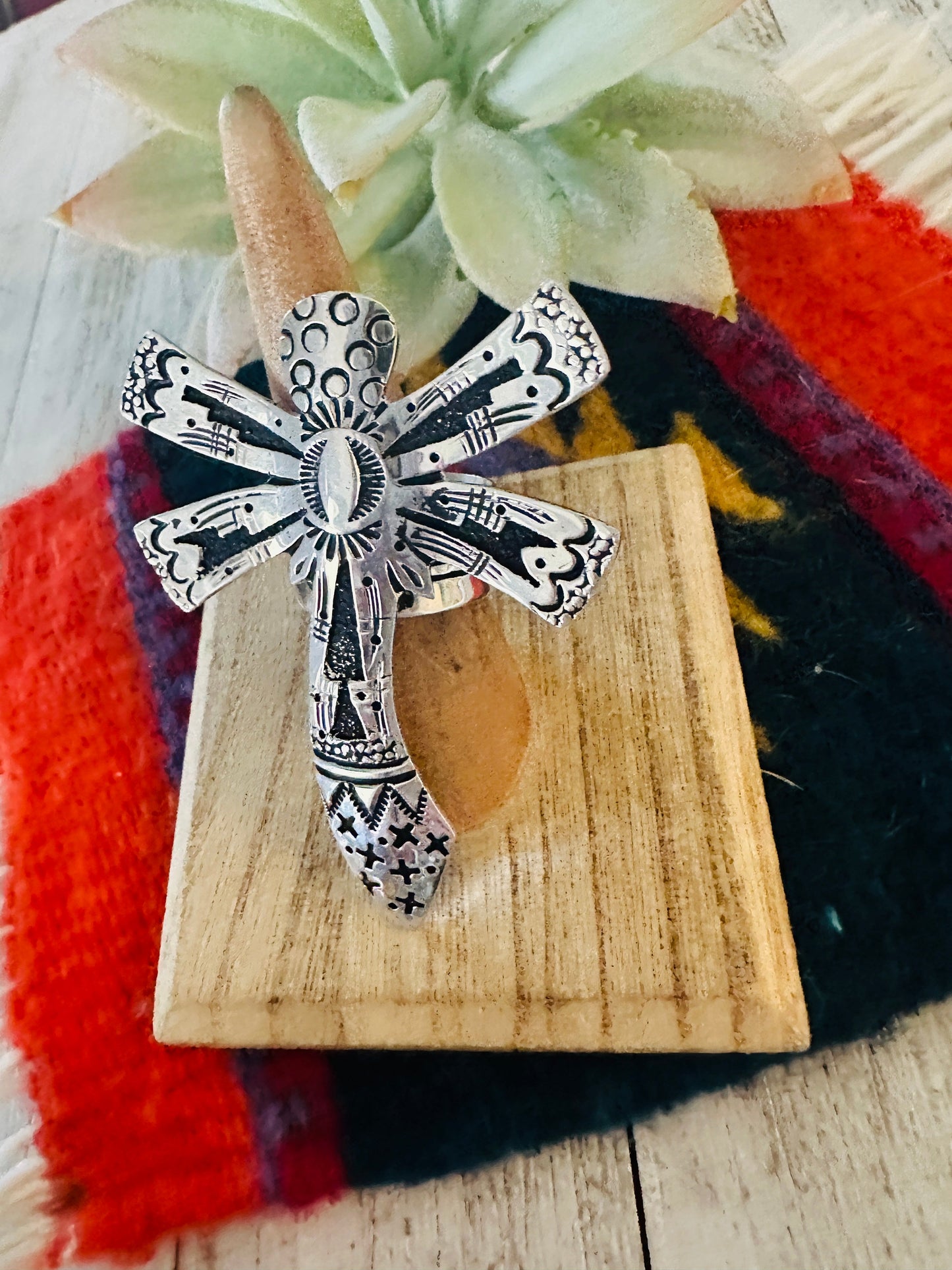 Navajo Sterling Silver Adjustable Dragonfly Ring by Richard Singer