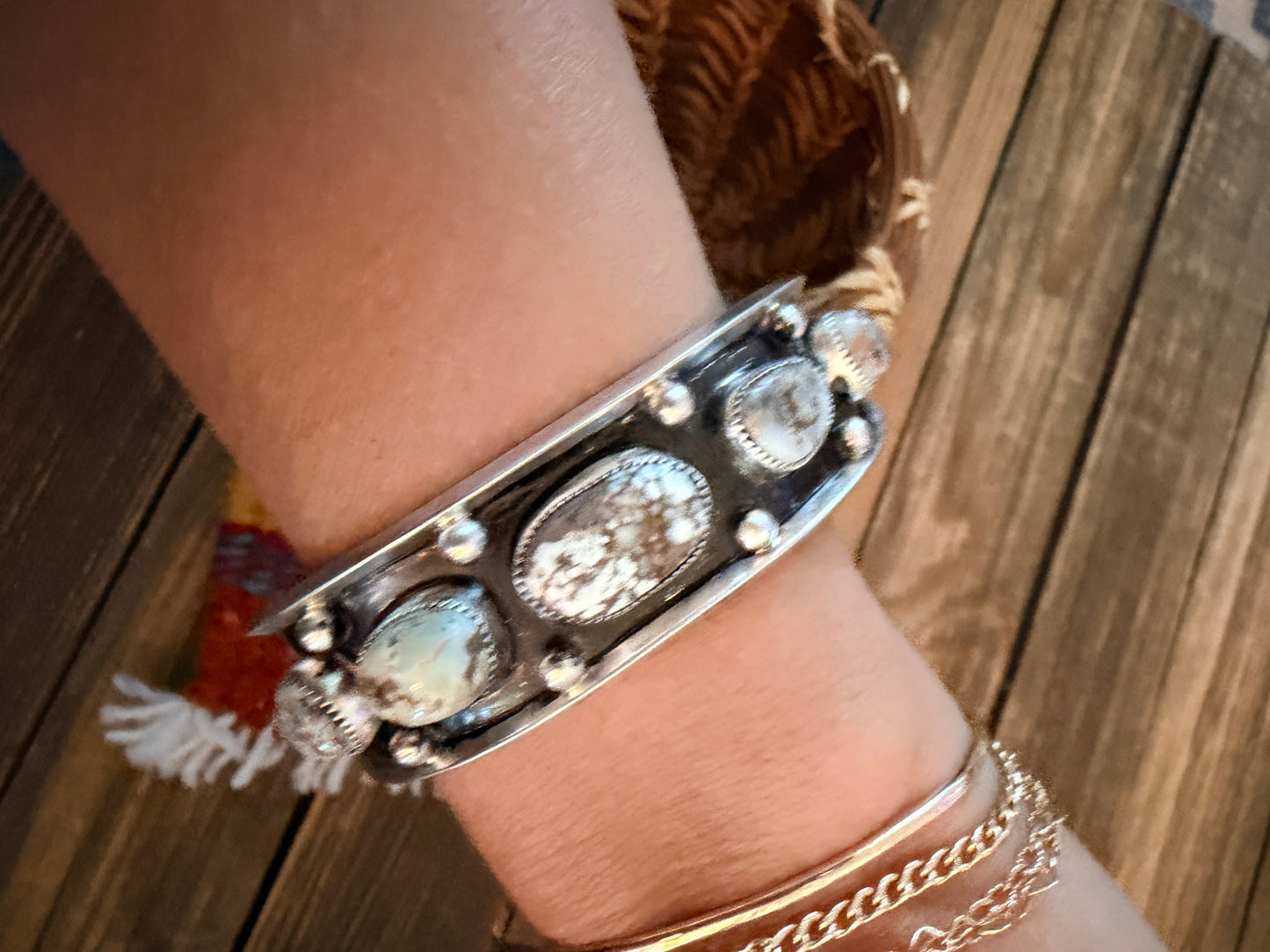 Handcrafted Dry Creek Turquoise & Sterling Silver Cuff Bracelet by Paul Largo