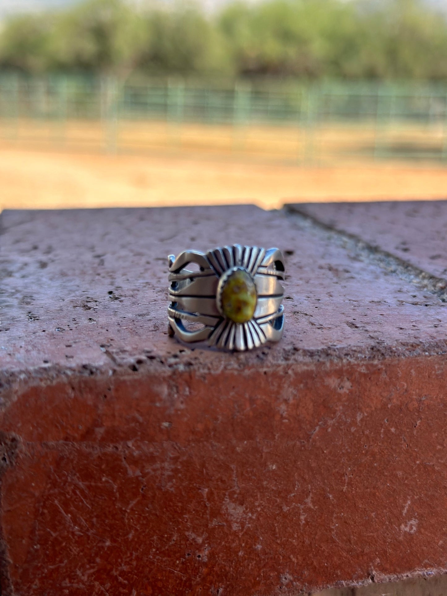 Handcrafted Russell Sam Sterling Silver & Palomino Turquoise Rings