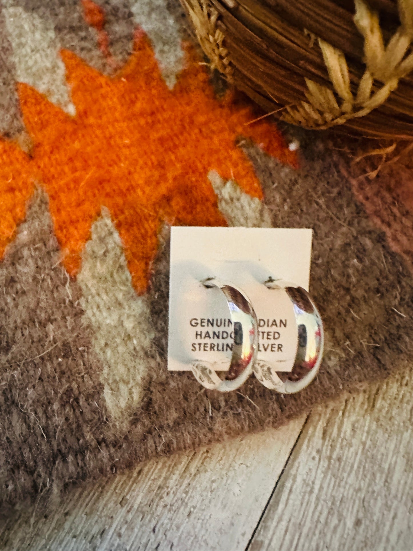 Handcrafted Sterling Silver Hoop Earrings