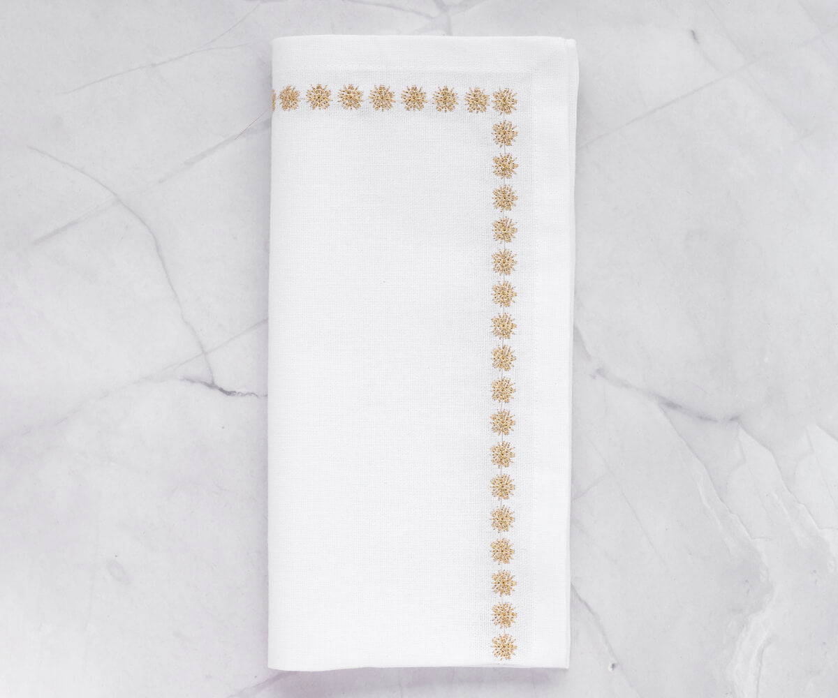 Gold napkins - White Napkins