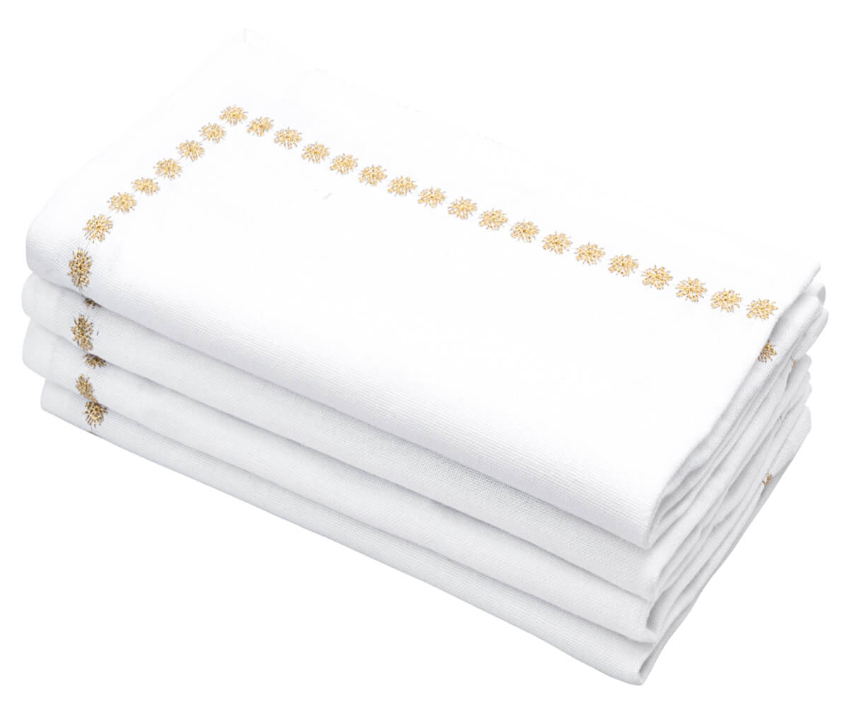 Gold napkins - White Napkins