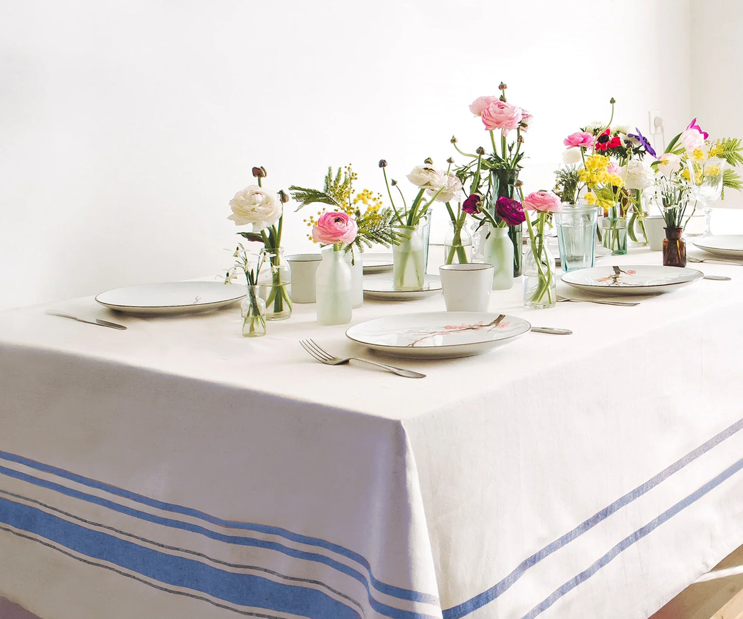 French Striped Tablecloth