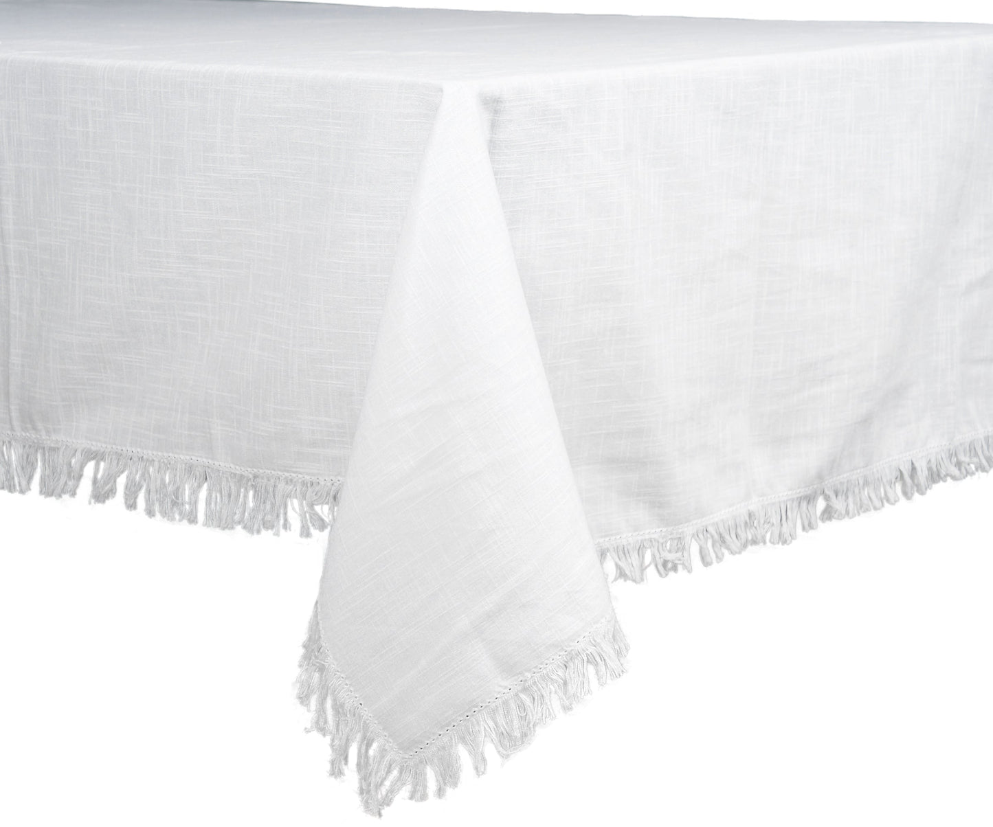 White Tablecloths - Fringe Edges