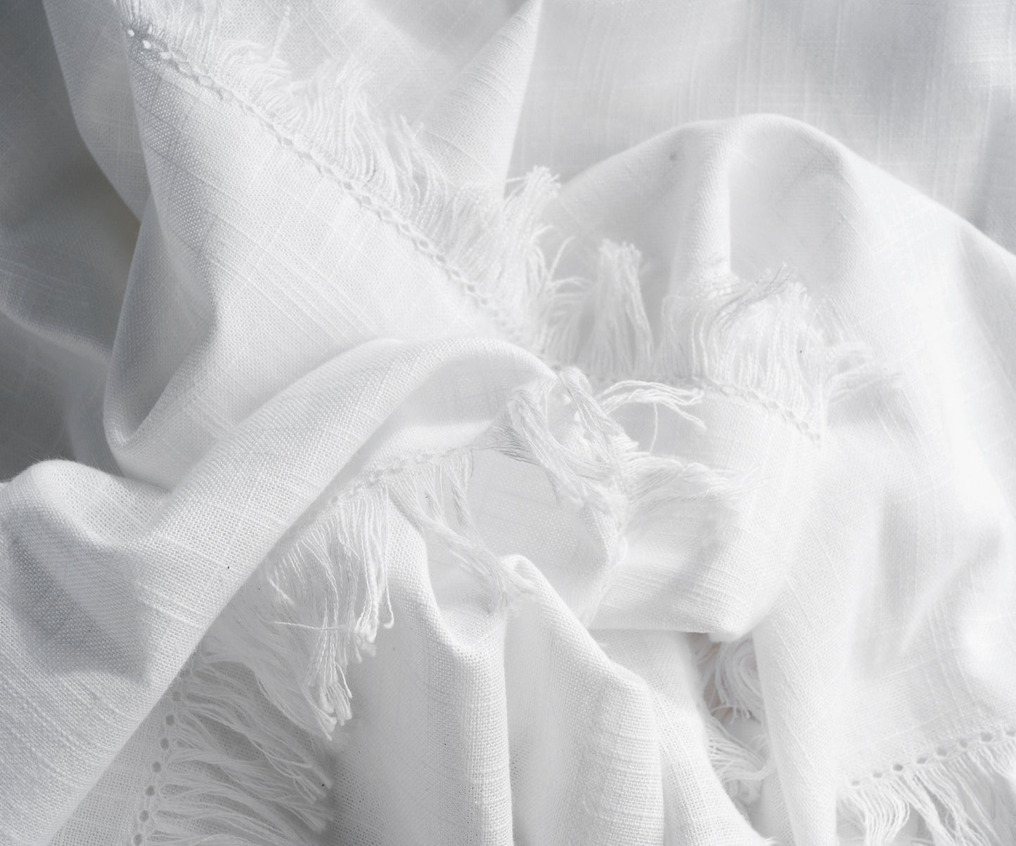 White Tablecloths - Fringe Edges