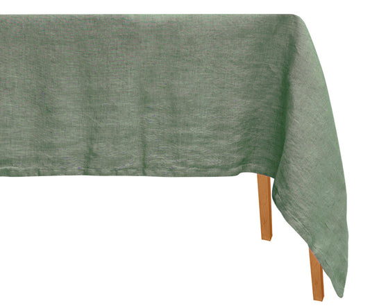 Forest Green Linen Tablecloth