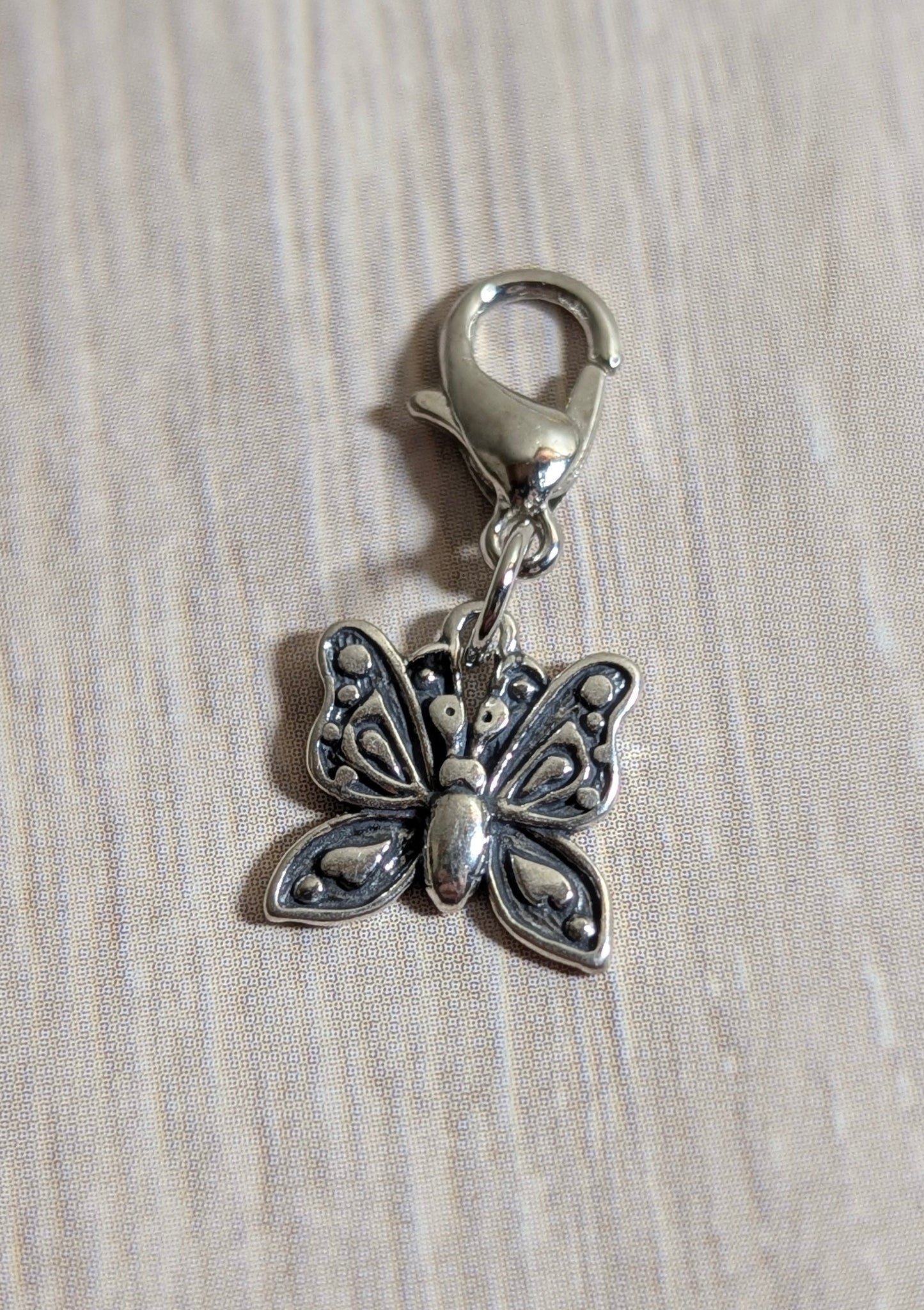 Handcrafted Small Butterfly Charm Sterling Silver Variant 1
