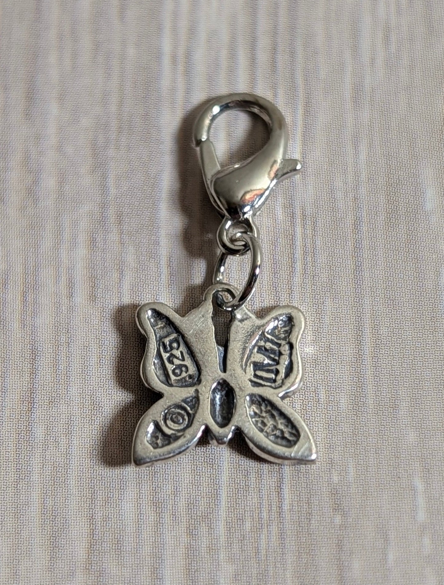 Handcrafted Small Butterfly Charm Sterling Silver Variant 1