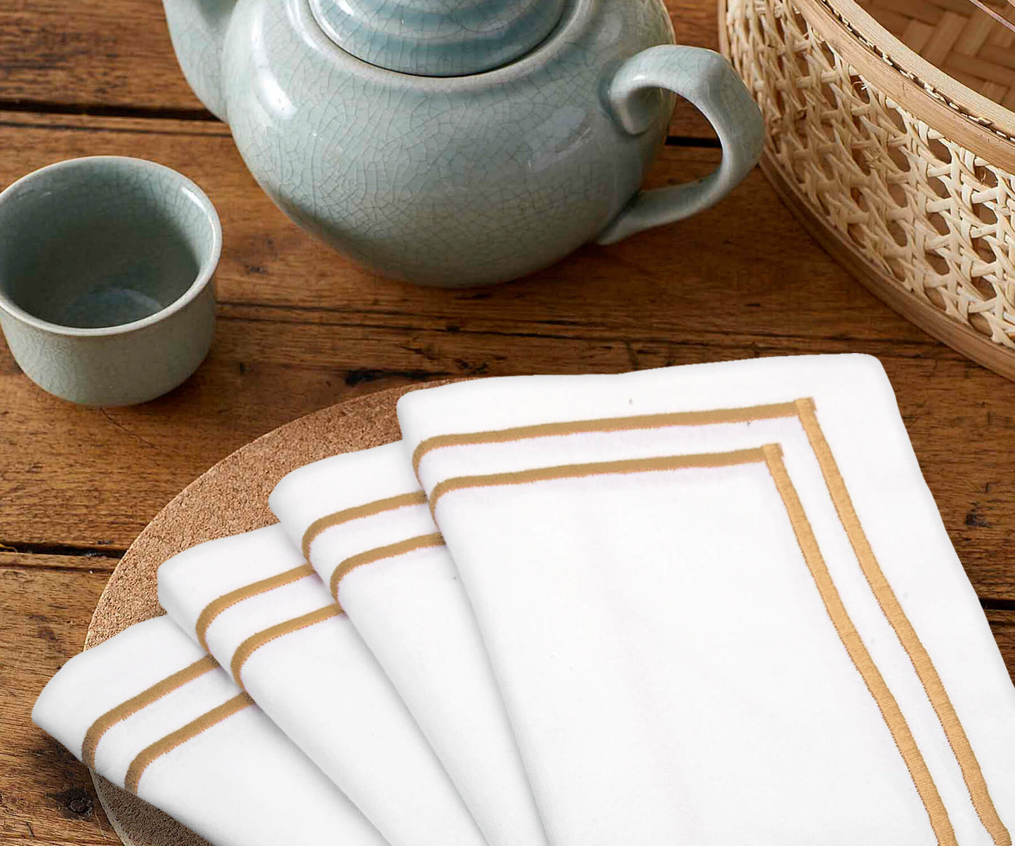 Embroidery Napkins - Black Dinner Napkins