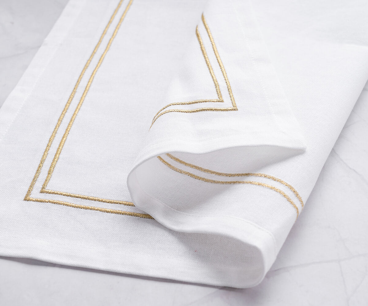 Embroidery Napkins - Black Dinner Napkins
