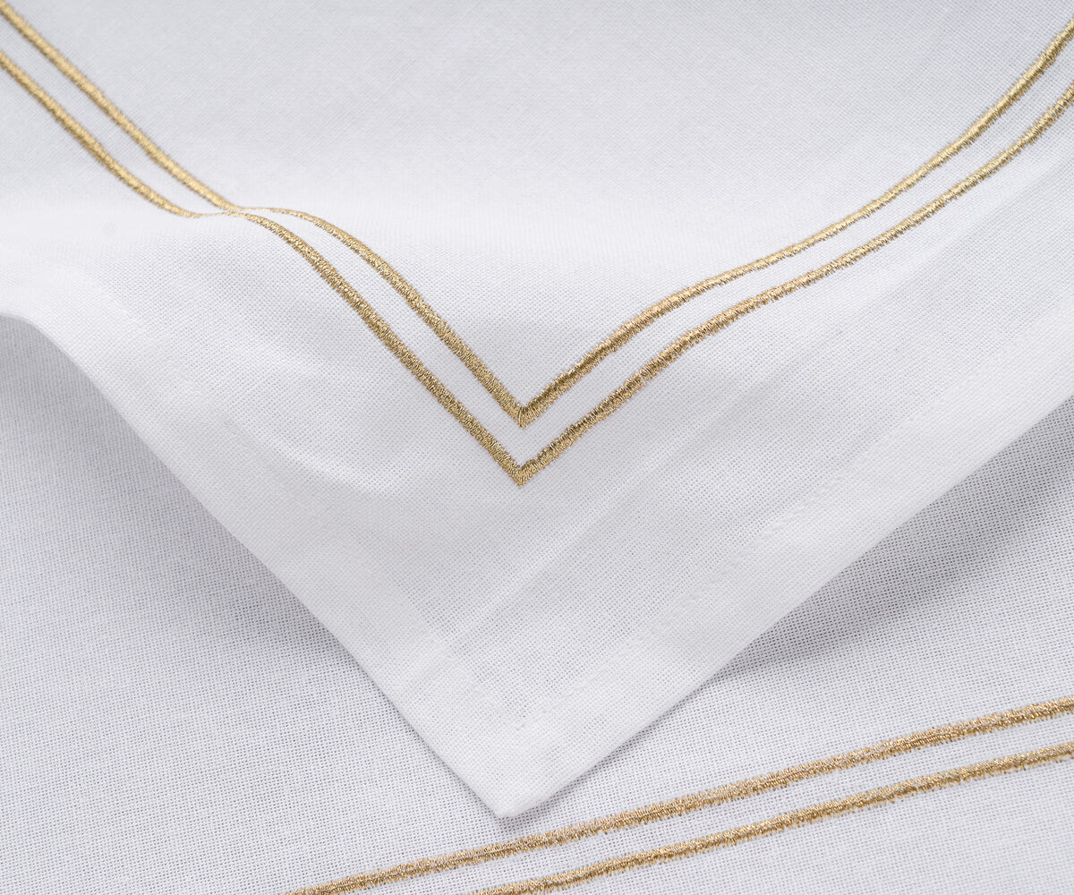 Beige Double Line Embroidery Napkins