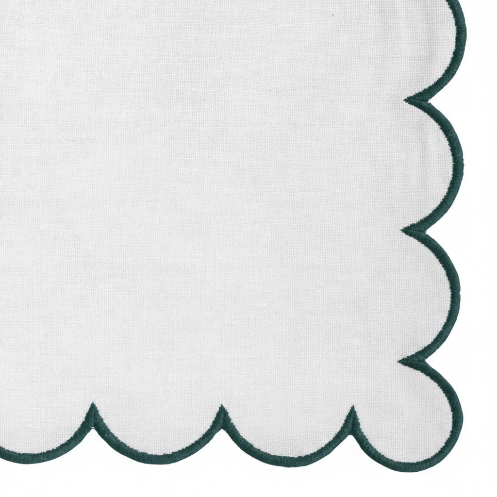 Scalloped Edge Napkins - Cut Work Napkin