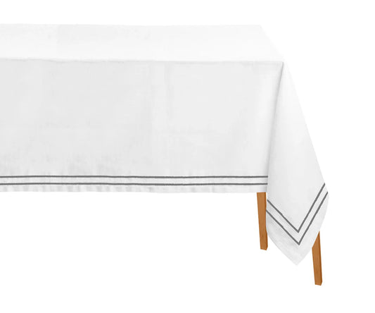 Embroidered Tablecloth - Grey