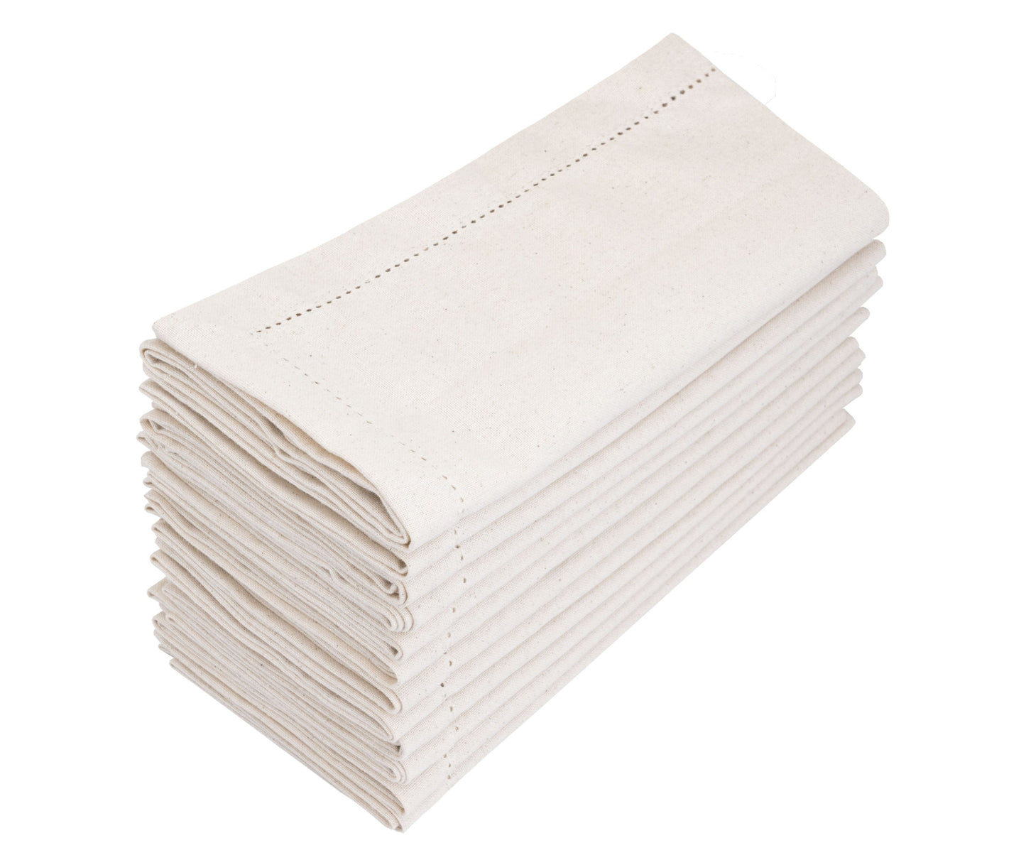 Natural Hemstitched Napkins - 20 inch