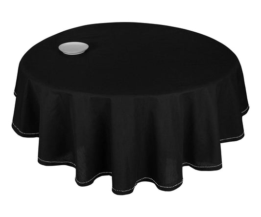 Black Circle Tablecloth