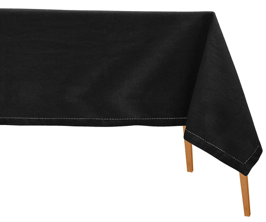 Black Tablecloth - Hemstitched