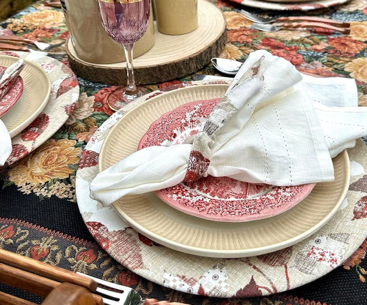 Cloth Dinner Napkins for Wedding Reception - Ivory, Red, Blue, Black, Navy, Green