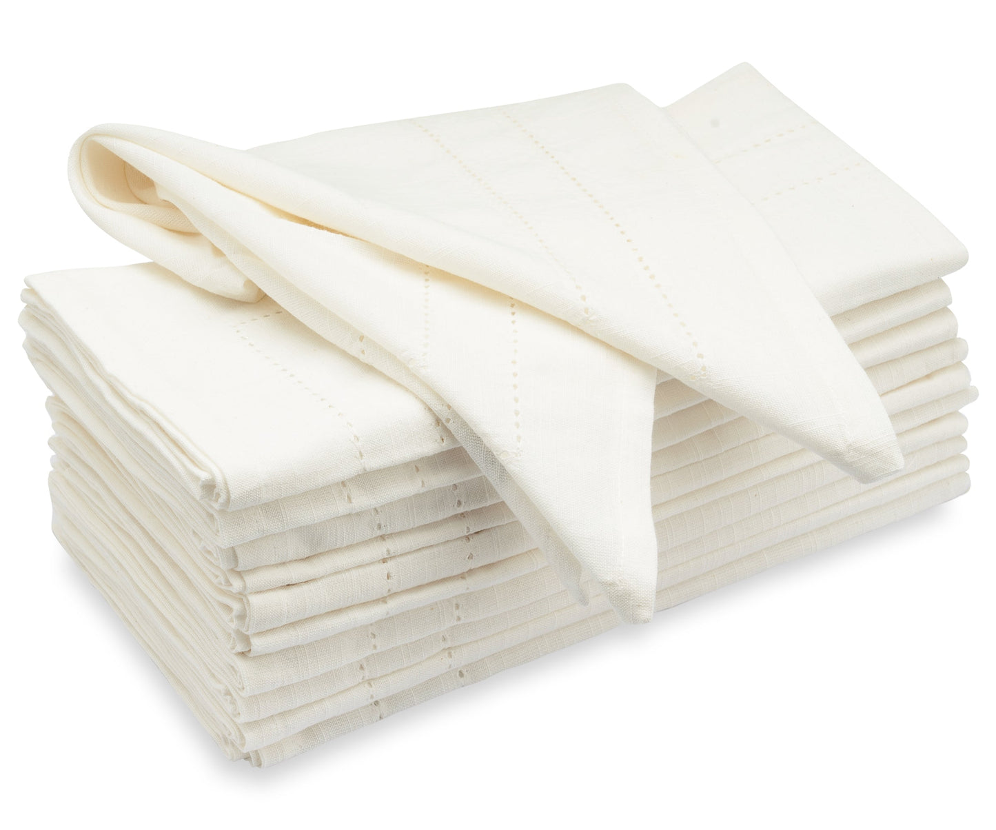 Ivory Double Hemstitch Napkins