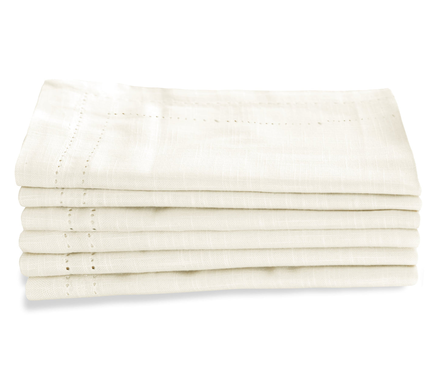 Ivory Double Hemstitch Napkins
