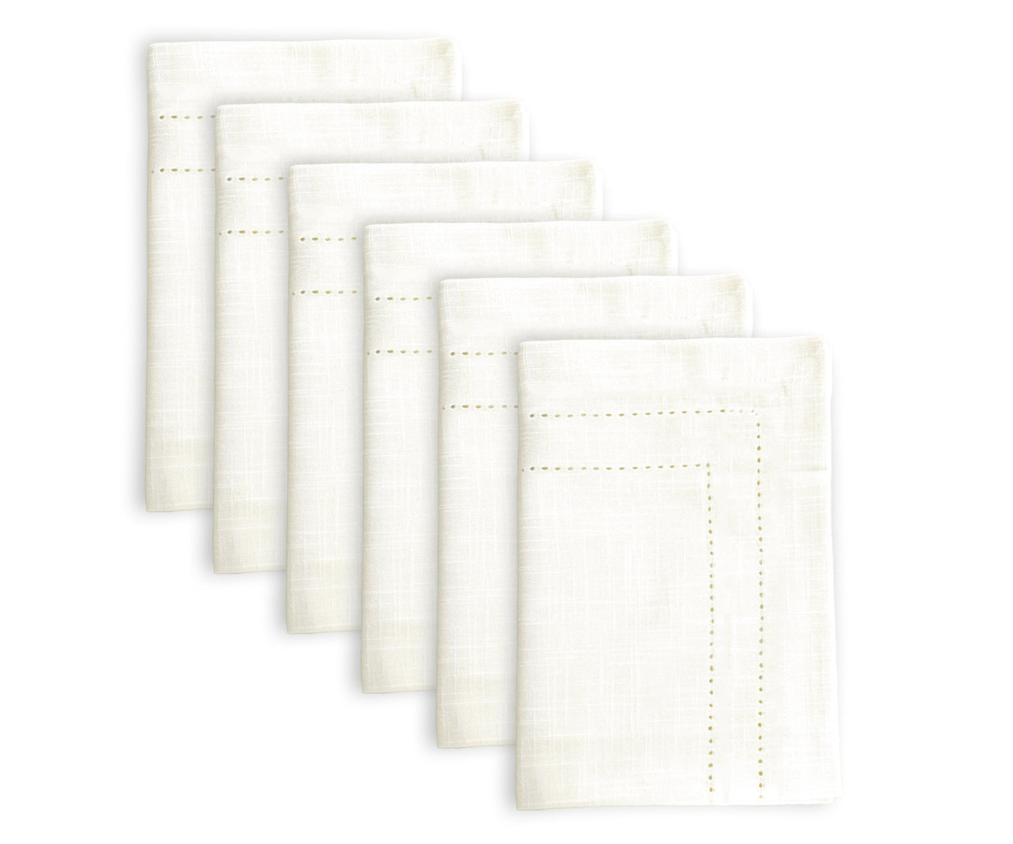 Ivory Double Hemstitch Napkins