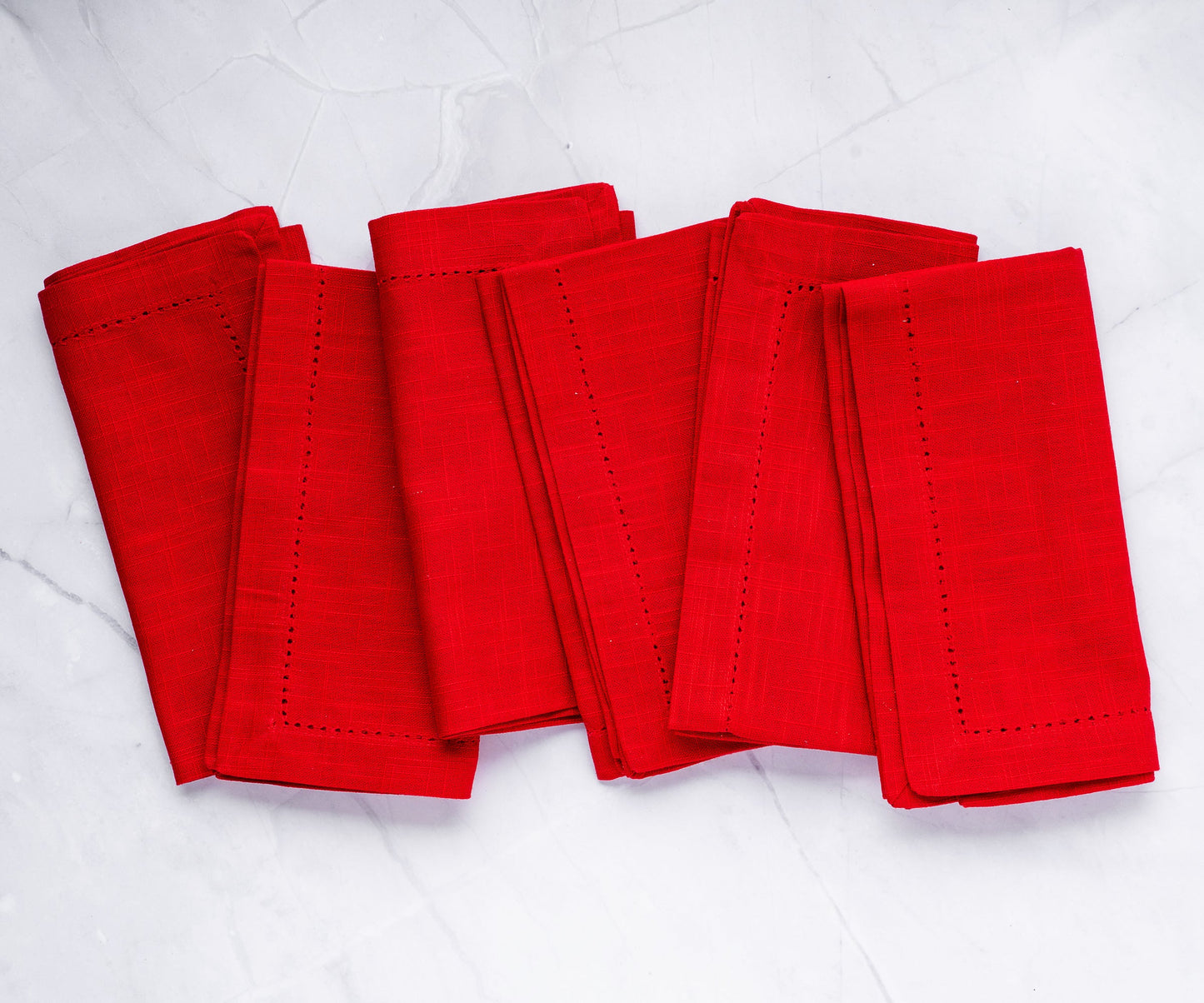 Cotton Dinner Napkins - Hemstitched Cloth Napkins