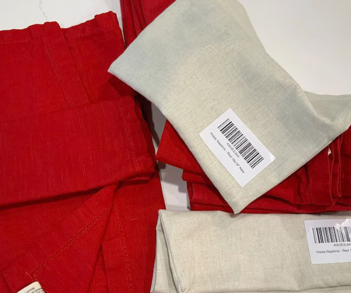 Cotton Dinner Napkins - Hemstitched Cloth Napkins