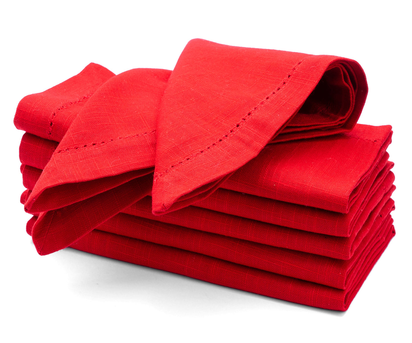 Cotton Dinner Napkins - Hemstitched Cloth Napkins